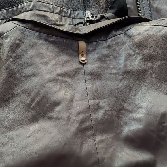 Mackage Grey Genuine Soft Leather Blazer Jacket Large - Picture 10 of 15